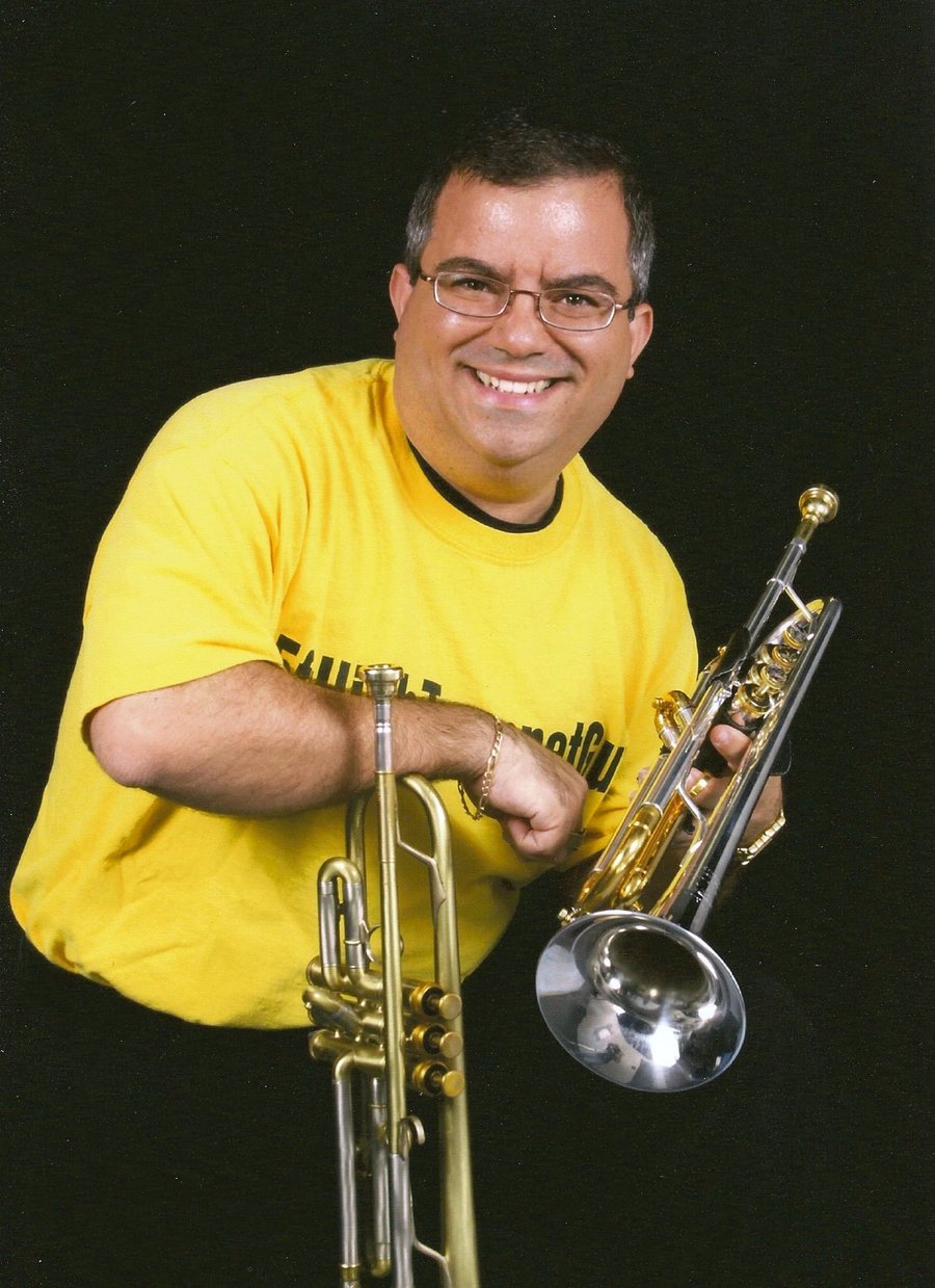 Studio portrait with trumpet and flugelhorn