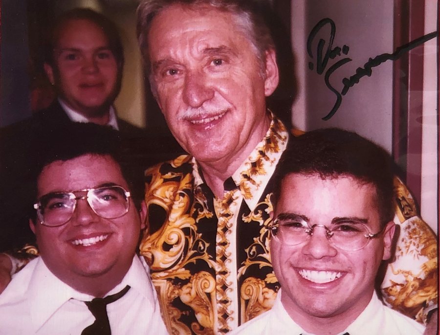 Allen J. Venezio and family with Doc Severinsen, signed photograph
