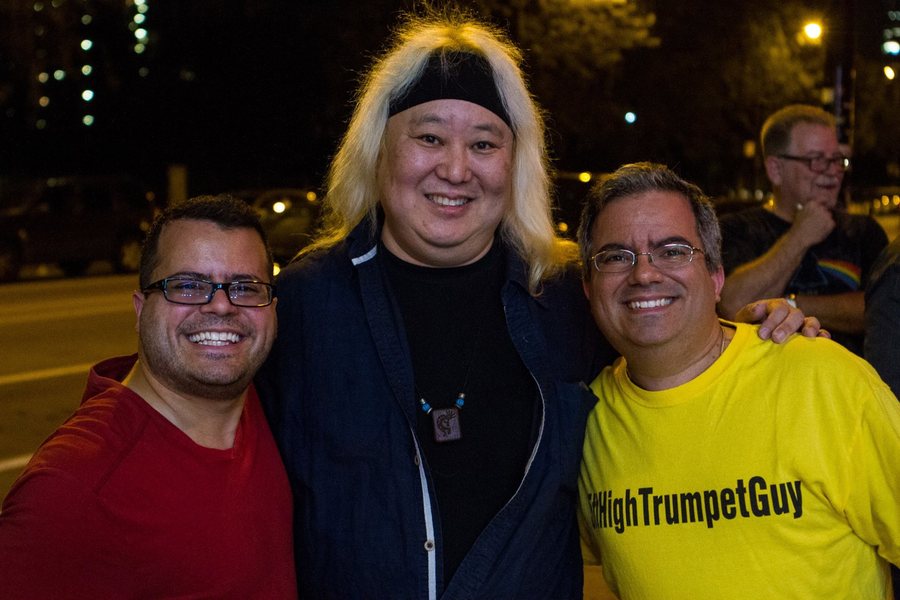 Allen J. Venezio with friends at an event